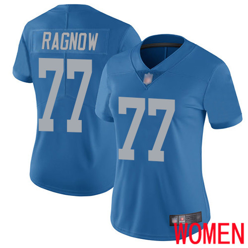 Detroit Lions Limited Blue Women Frank Ragnow Alternate Jersey NFL Football #77 Vapor Untouchable->women nfl jersey->Women Jersey